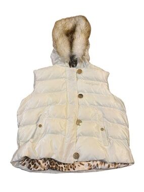 Baby Phat Leopard Satin vest Lined in white